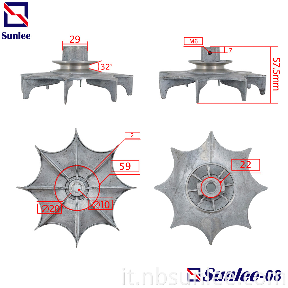 Twin tub Washing machine Aluminum Motor Impeller Pulley